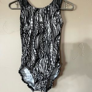 A workout gymnastics leotard